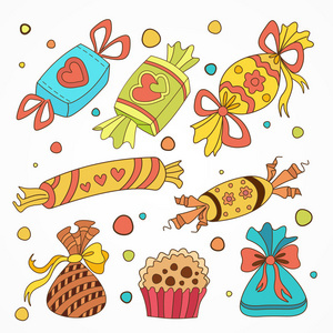 糖果集的插圖 咖啡